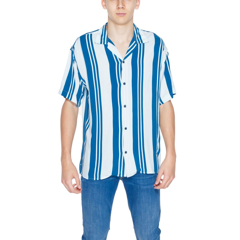 Jack Jones Blue Viscose Shortsleeve