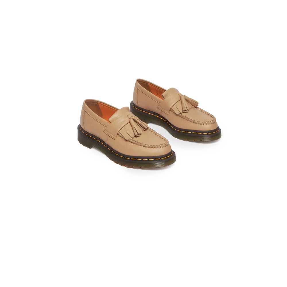 Dr. Martens Beige Leather Platform Pumps
