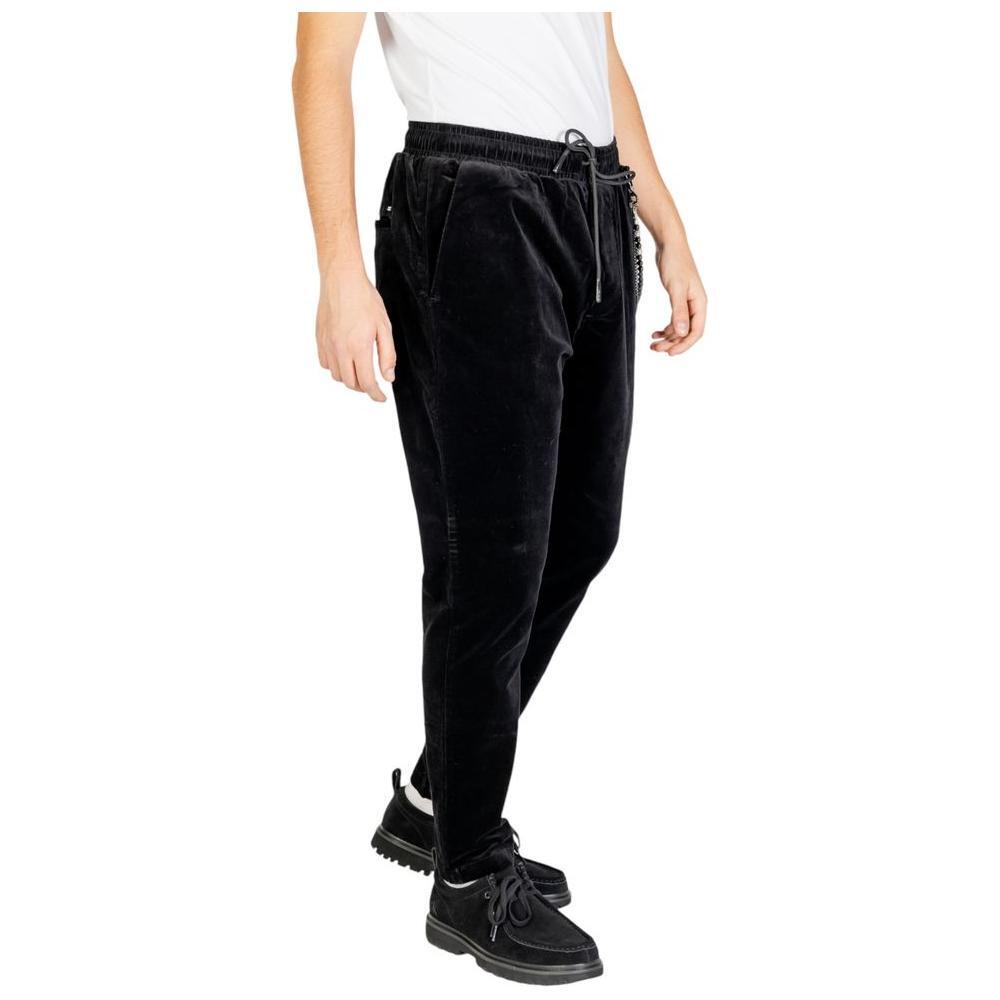 Gianni Lupo Black Cotton Pant GI-14788200009-IT50 | L