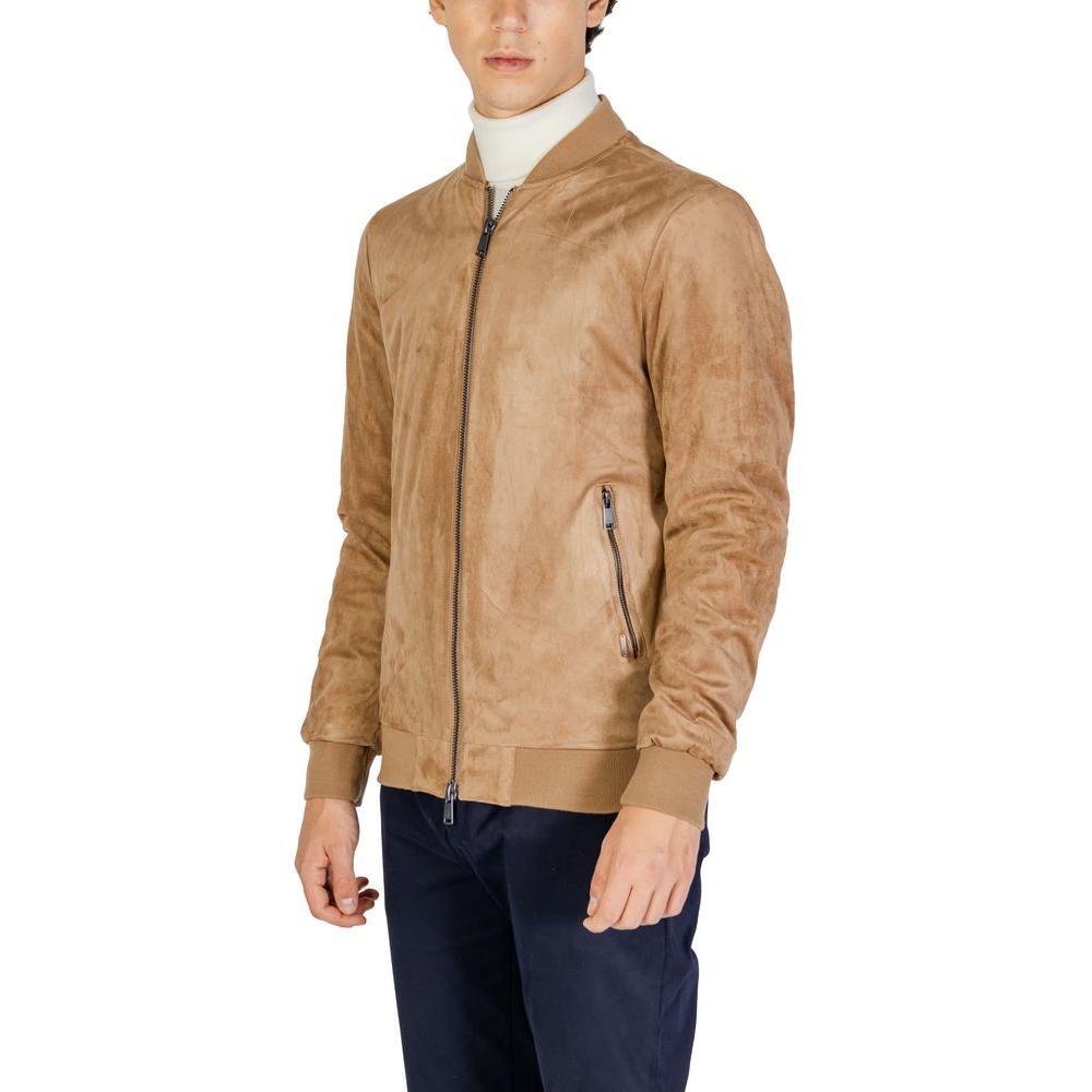 Gianni Lupo Beige Polyester Jackets & Coat GI-14789100309-IT46 | M