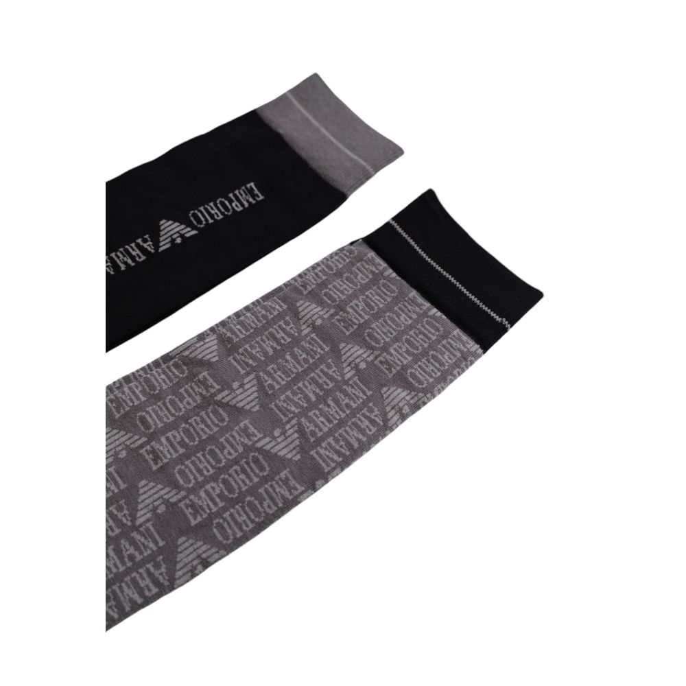Emporio Armani Underwear Black Cotton Socks