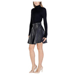 Morgan De Toi Black Viscose Midi MO-15659800009-34 | XXS
