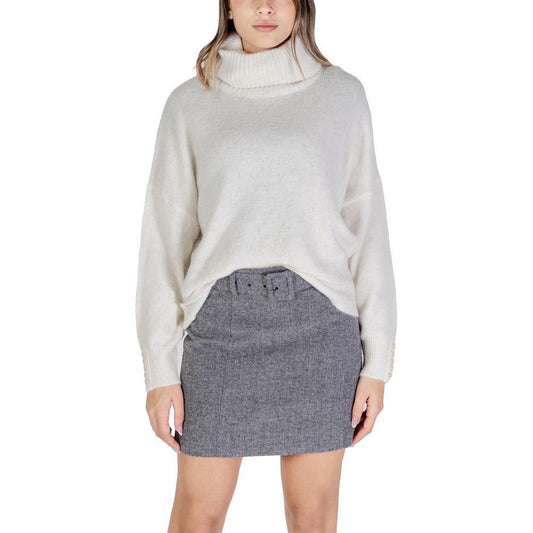 ICHI Cream Marabou Turtleneck IC-15691900143-IT38|XS