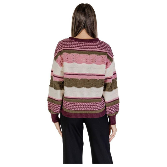 ICHI Multicolor Recycled Polyester Sweater IC-15692200145-IT40|S