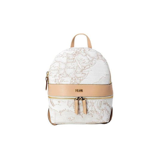 Alviero Martini Prima Classe White Artificial Leather Backpack