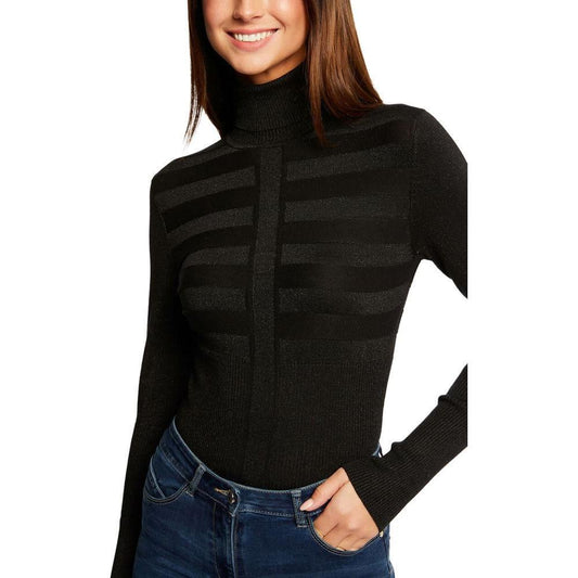 Morgan De Toi Black Viscose Turtleneck MO-13167900009-IT40|S