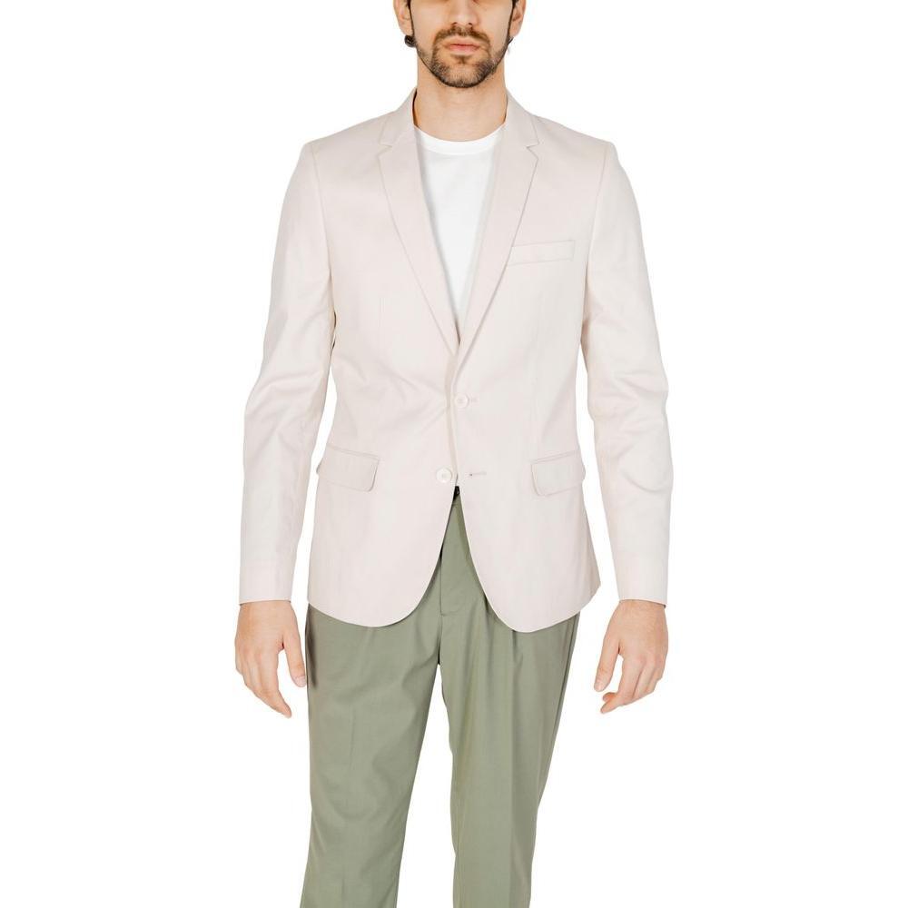 Antony Morato Cream Cotton Blazer AN-13367801504-IT48 | M