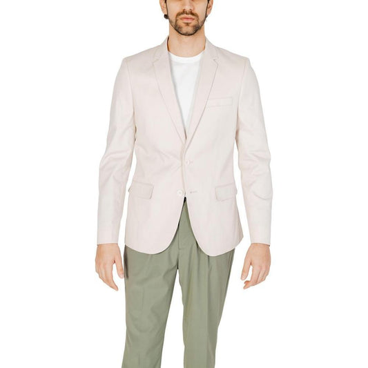 Antony Morato Cream Cotton Blazer AN-13367801504-IT48 | M