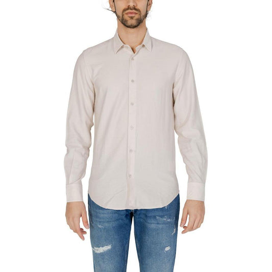 Antony Morato Beige Viscose Shirt AN-13369802507-IT54 | XXL