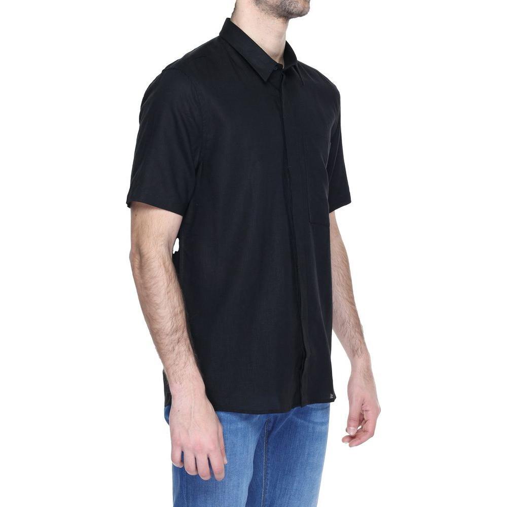Antony Morato Black Linen Shortsleeve AN-13370300009-IT50 | L