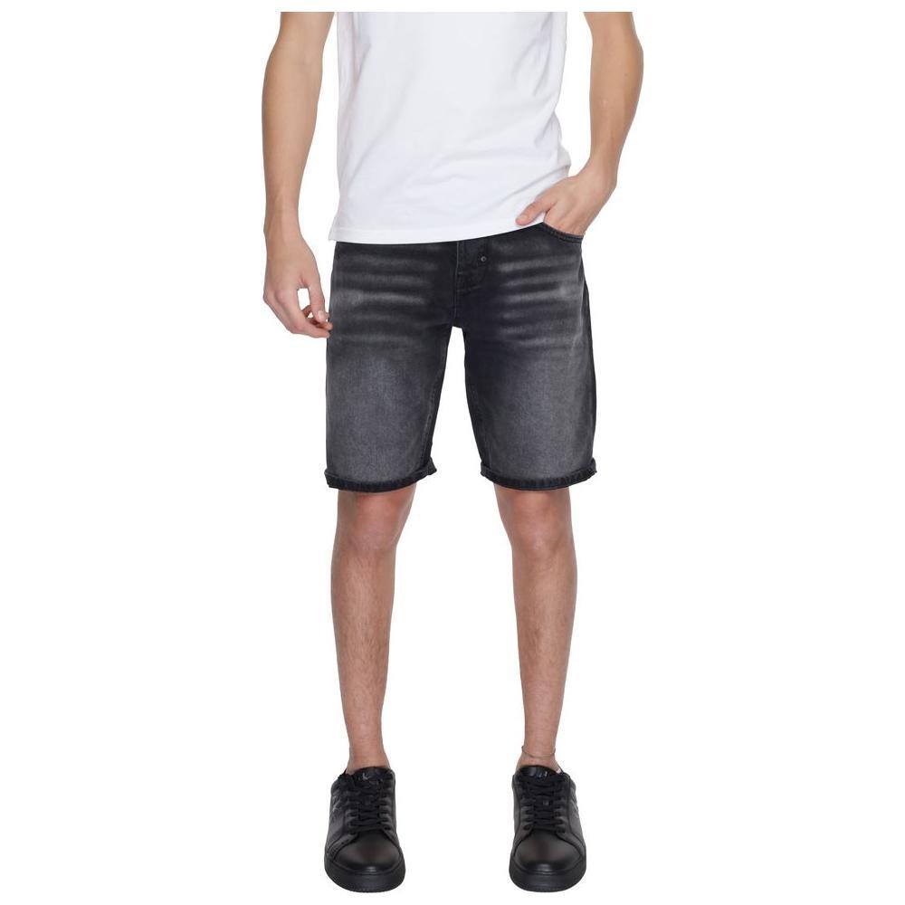 Antony Morato Black Cotton Bermuda AN-13379600009-W29