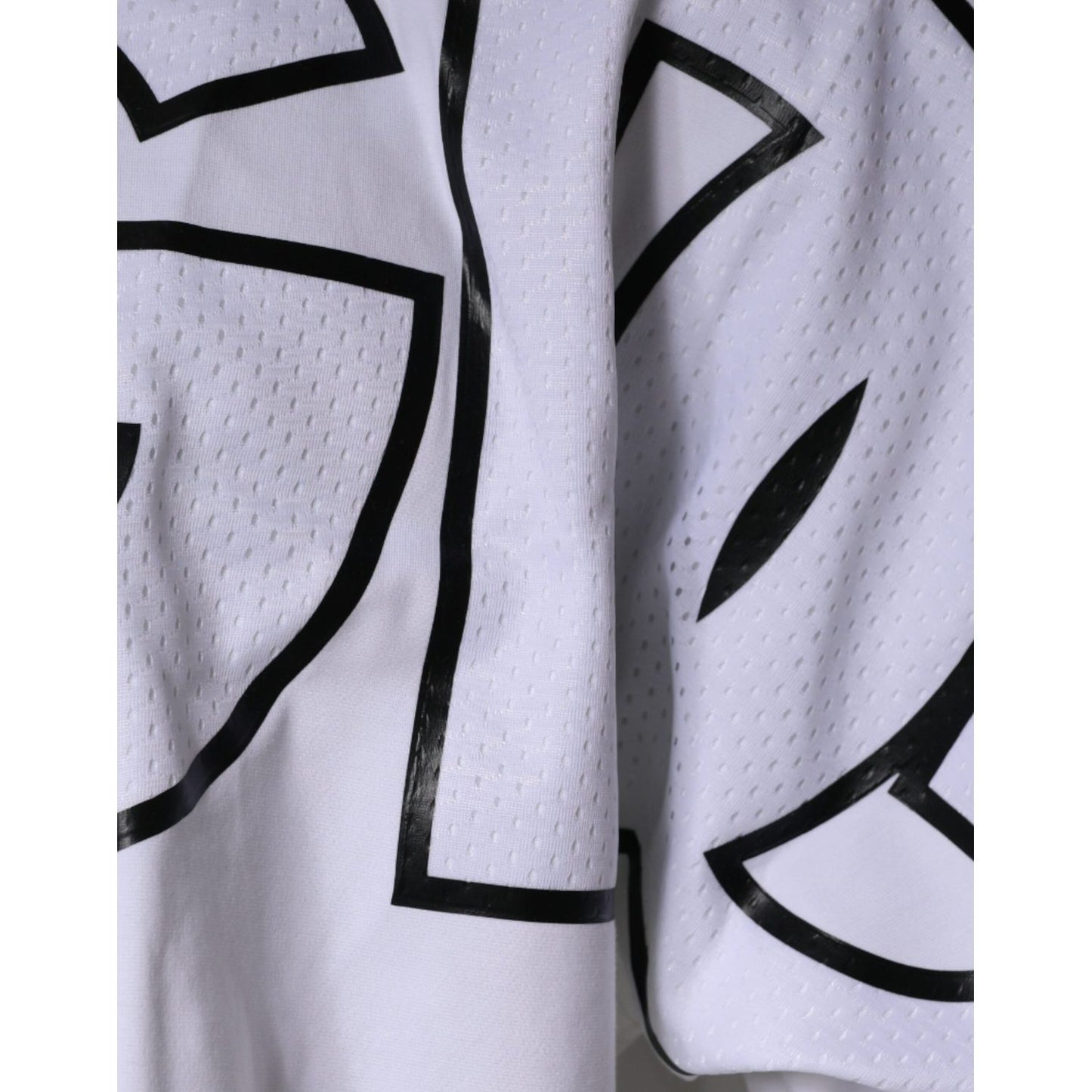 Dolce & Gabbana White Logo Print Crew Neck T-shirt