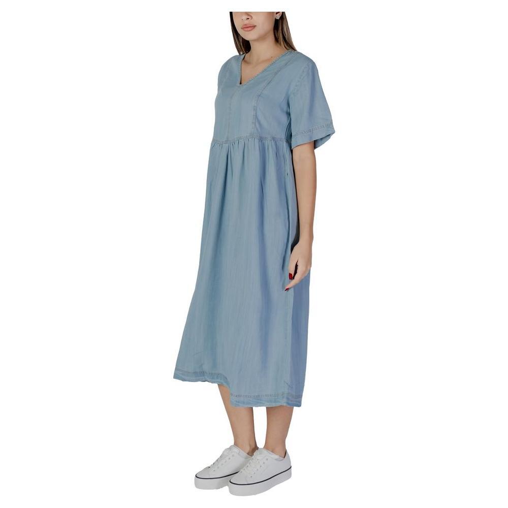 B.Young Light Blue Cotton Long BY-14925000347-IT36|XXS