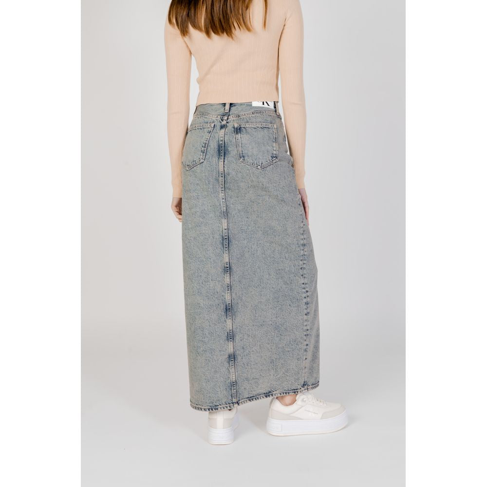 Calvin Klein Jeans Blue Cotton Skirt CA-13198200176-W27