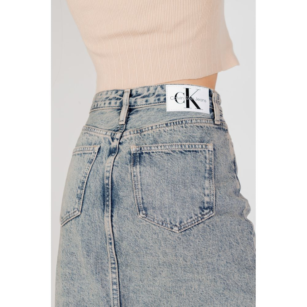 Calvin Klein Jeans Blue Cotton Skirt CA-13198200176-W27
