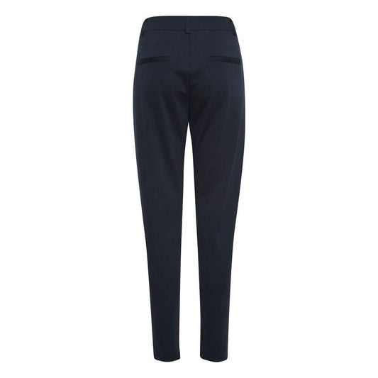 ICHI Blue Recycled Polyester Pant IC-13339700010-IT40|S