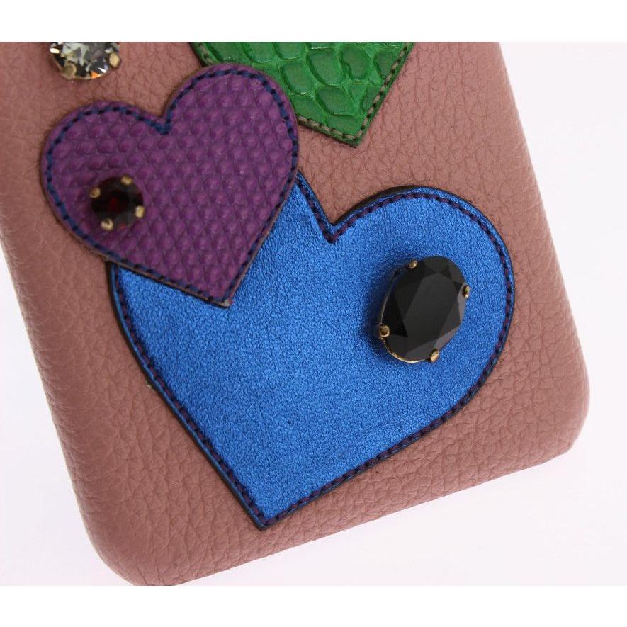 别致的粉色皮革水晶 iPhone 手机壳