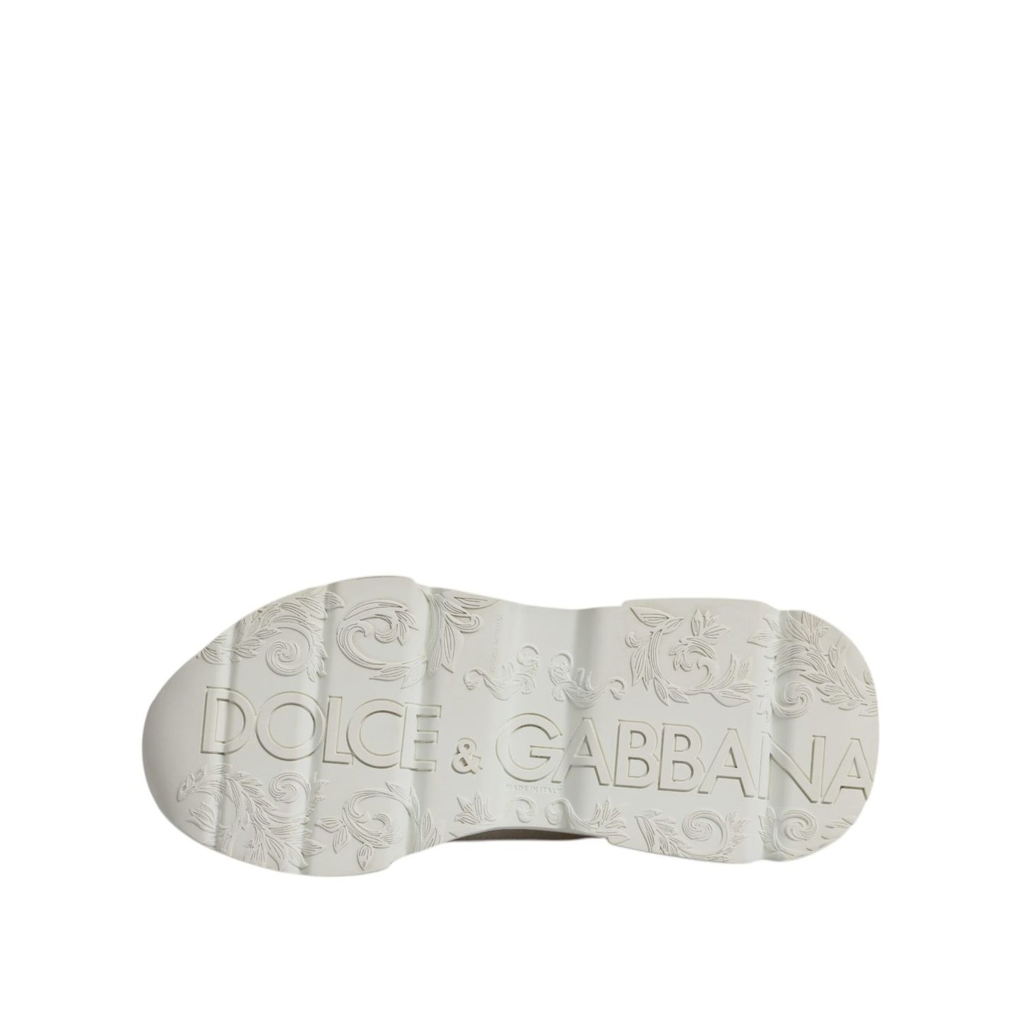 Dolce & Gabbana White Leather Daymaster Low Top Sneaker Shoes