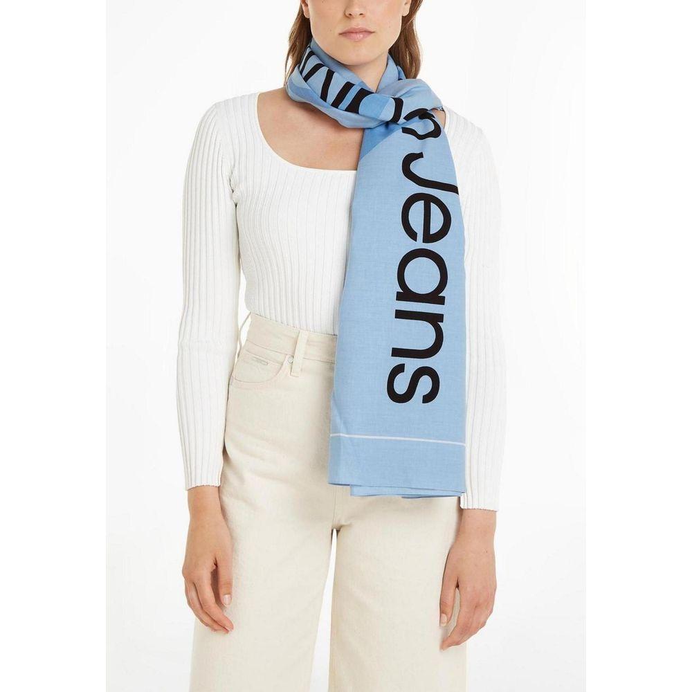 Calvin Klein Jeans Blue Organic Cotton Scarf