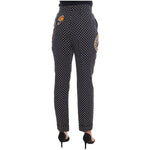 Dolce & Gabbana Black Polka Dot Sicily Crystal Pants BYX1127-1