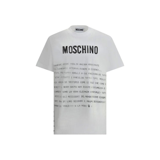 Moschino Logo T-Shirt 1728,72470364320,Clothing,Men,Men - Clothing,Moschino,New with tags,S,T-Shirts - Men - Clothing,White MO-251ZZA071702411001-S