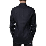 Dolce & Gabbana Black Cotton Blend Formal GOLD Dress Shirt TSH87330-37