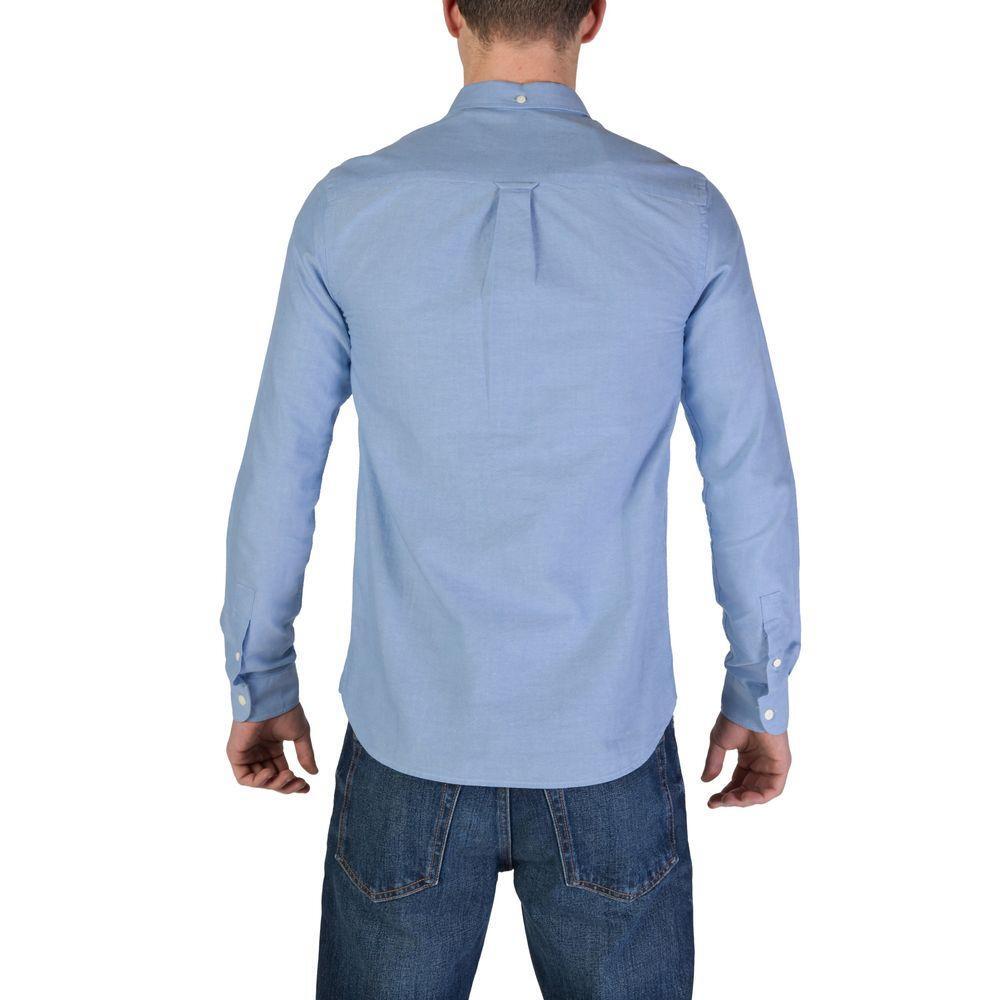Lyle & Scott Blue Organic Cotton Shirt LY-15822200132-IT42 | XS