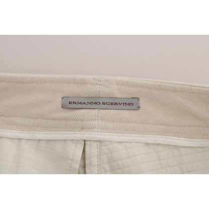 Ermanno Scervino Beige Slim Jeans Corduroy Skinny Pants Jeans & Pants