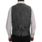 Dolce & Gabbana Sleek Gray Single-Breasted Waistcoat Vest Dolce & Gabbana Dark Slate Gray