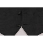 Dolce & Gabbana Sleek Gray Single-Breasted Waistcoat Vest Dolce & Gabbana Black