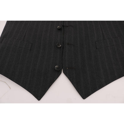 Dolce & Gabbana Gray STAFF Wool Stretch Vest