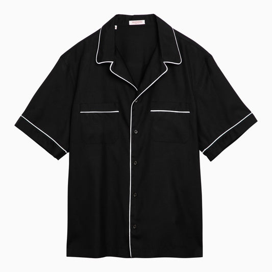 Valentino Black silk bowling shirt 4V0AAD068L0/O_VALE-0NO_202