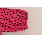 Dolce & Gabbana Pink Polka Dotted Silk Blouse TSH1639-4