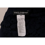 Dolce & Gabbana Blue Taormina Floral Lace Sheath Dress DR1309-1