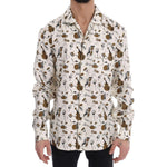 Dolce & Gabbana White Silk JAZZ Motive Print Shirt TSH1815-38