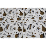 Dolce & Gabbana White Silk JAZZ Motive Print Shirt TSH1815-38