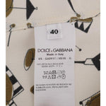 Dolce & Gabbana White Silk JAZZ Motive Print Shirt TSH1815-38