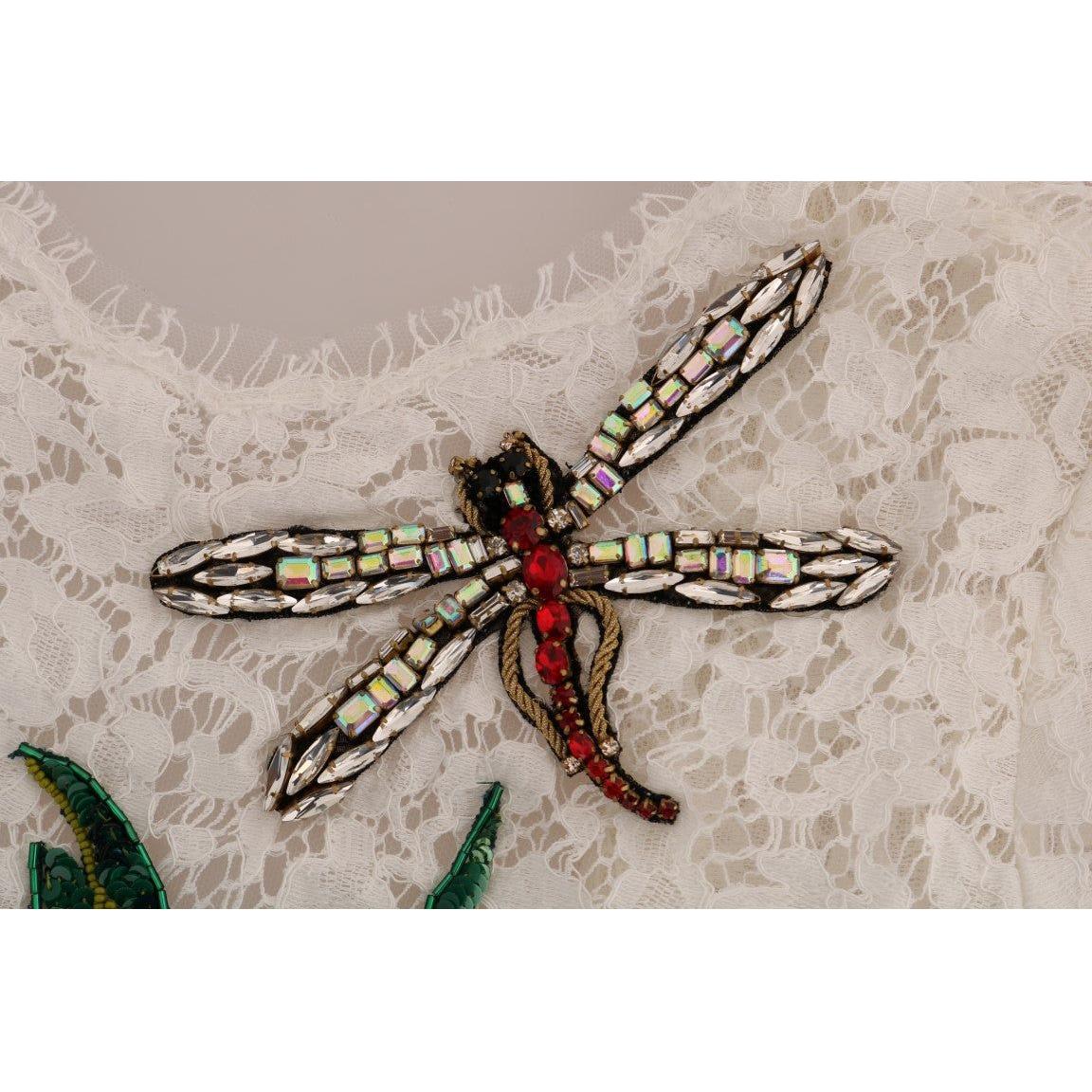 优雅的白色蕾丝装饰迷你衬衫