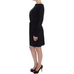 Versace Jeans Black Modal Silk Shift Knee Dress SIG18133-2