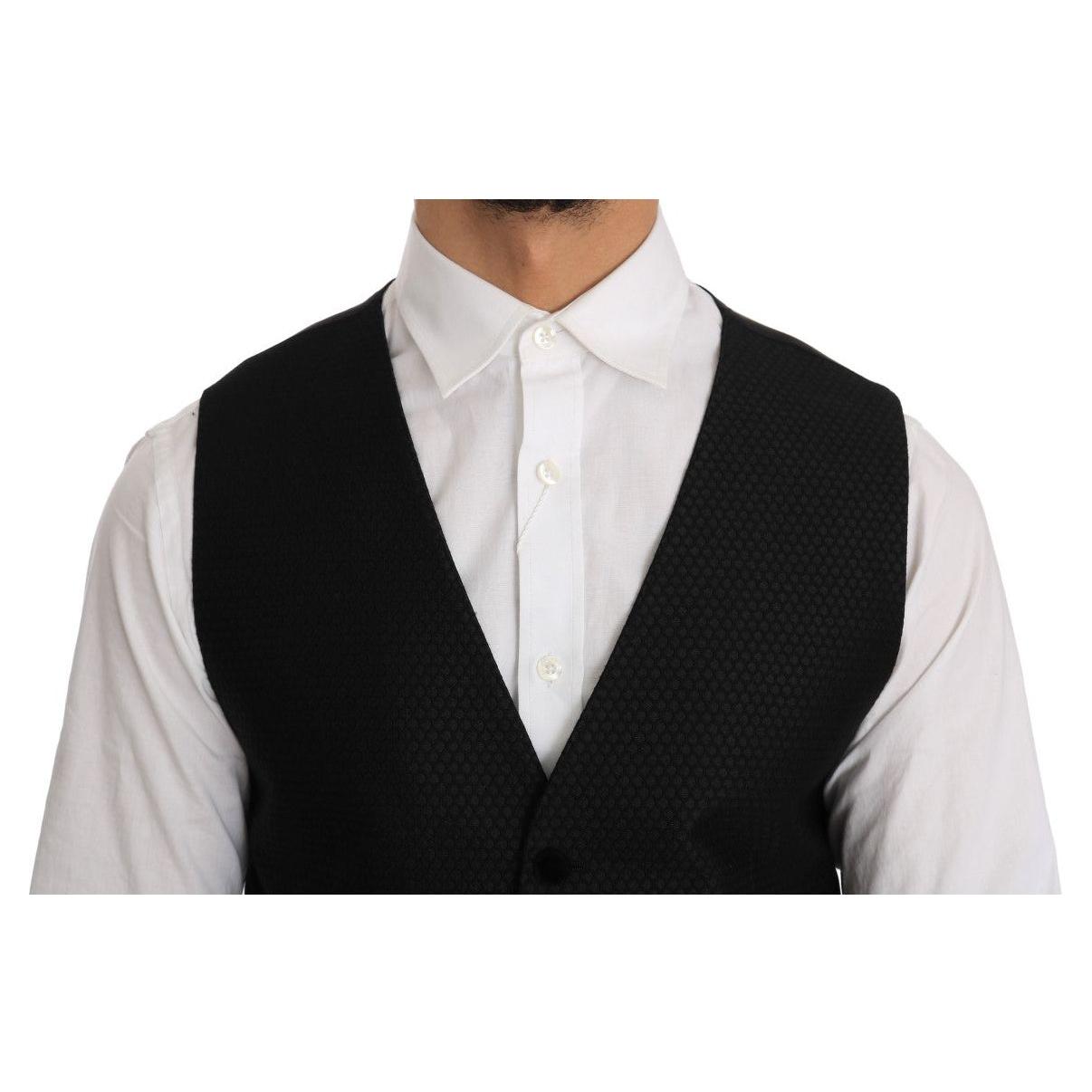 Dolce & Gabbana Black Polka Dot Pattern Vest TSH2074-1