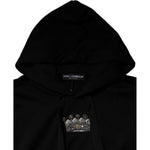 Dolce & Gabbana Black Crown Cotton Hooded Sweatshirt Sweater TSH7911-50
