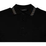 Versace Black Viscose Collared Polo Short Sleeves T-shirt TSH87194-48