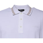 Versace White Viscose Collared Men Polo Short Sleeves T-shirt TSH87198-50