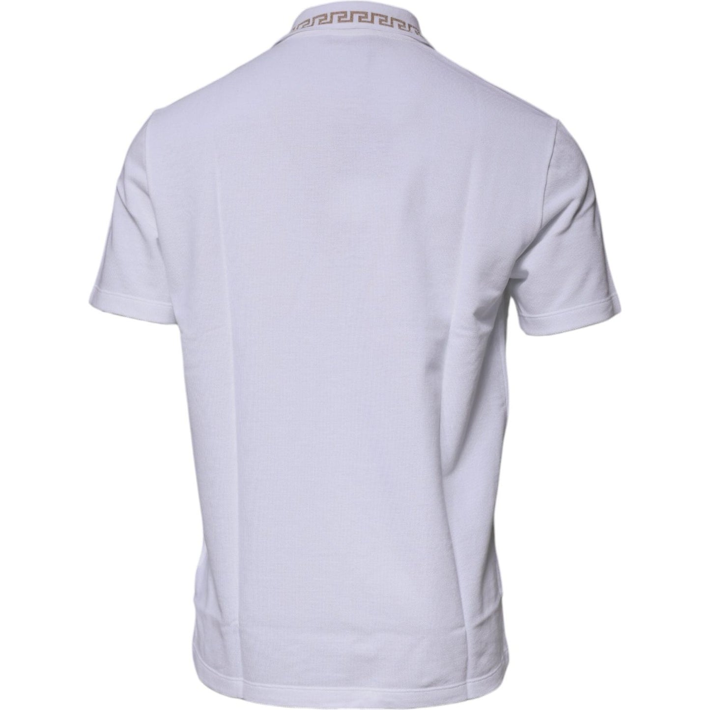 Versace White Viscose Collared Men Polo Short Sleeves T-shirt TSH87198-50