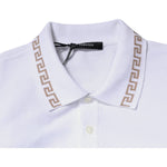 Versace White Viscose Collared Men Polo Short Sleeves T-shirt TSH87198-50