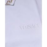 Versace White Viscose Collared Men Polo Short Sleeves T-shirt TSH87198-50