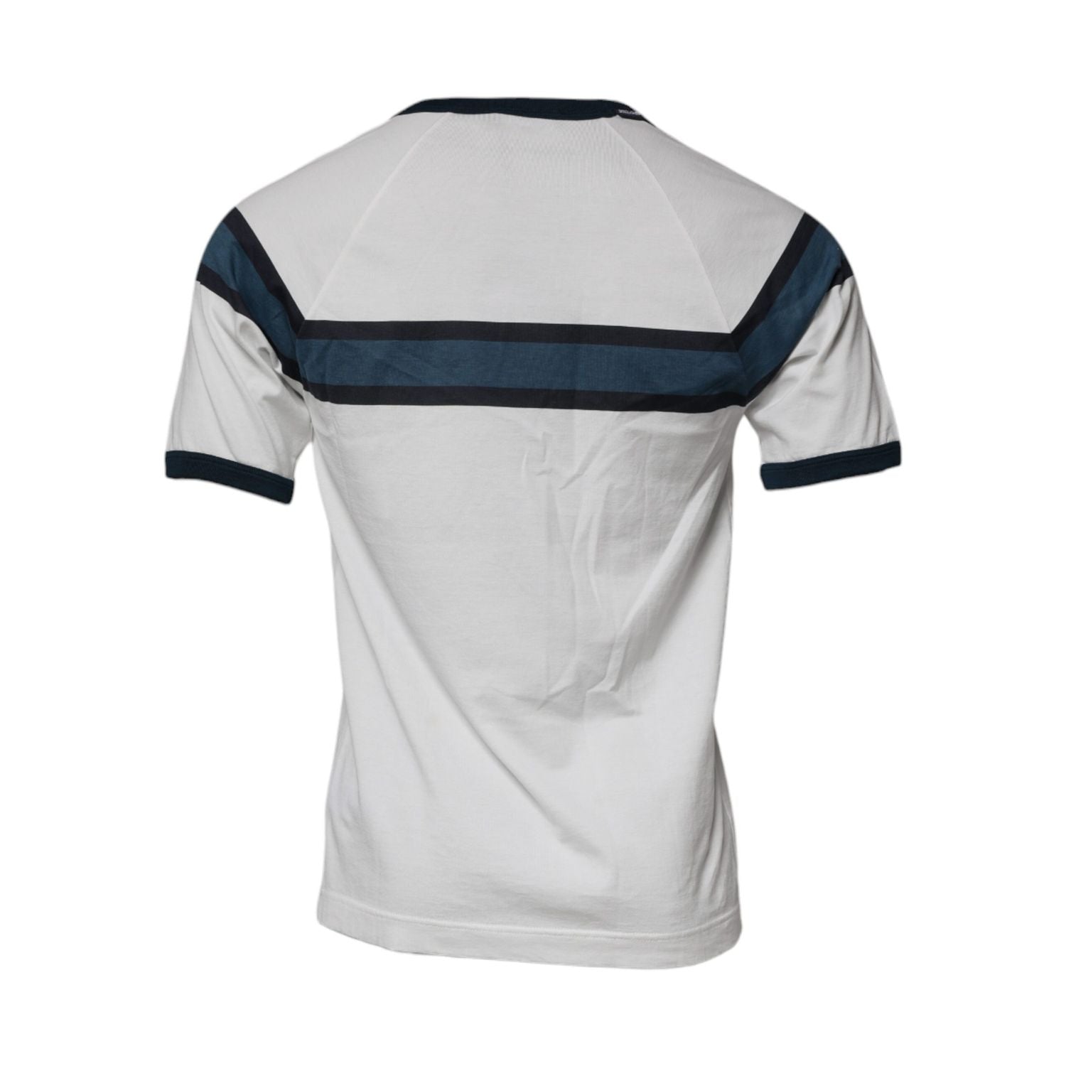 Dolce & Gabbana White DG Crown Cotton Crew Neck T-shirt