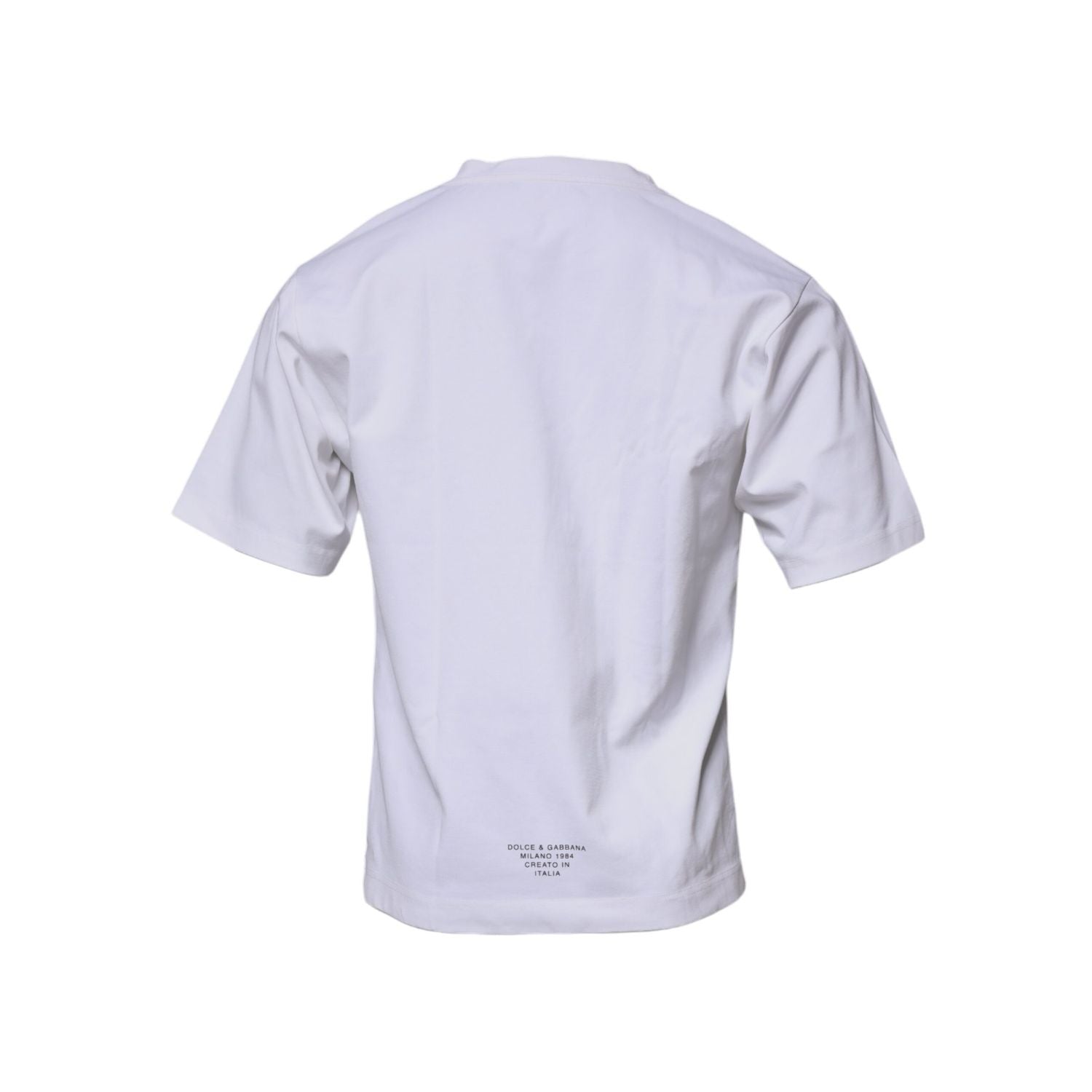 Dolce & Gabbana White DG Logo Crew Neck Short Sleeve T-shirt