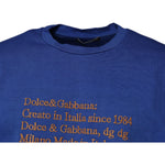 Dolce & Gabbana Blue Graphic Print Cotton Crew Neck T-shirt TSH87517-48