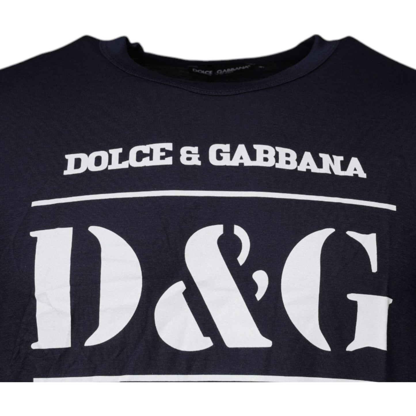 Dolce & Gabbana Blue D&G King Of Love Cotton Crew Neck T-shirt TSH87539-50